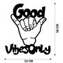 Wallity Good Vibes Only Escultura de Pared de Metal Negra